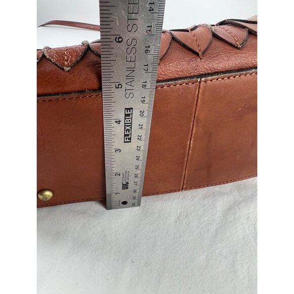 Patricia Nash Feather Leaves Mariola Tote Brown Leather - Picture 8 of 9